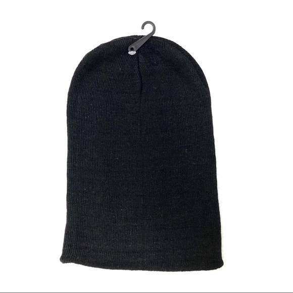 Black Color Knitted Men’s Winter Beanie Hat - Picture 3 of 7